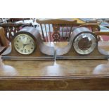 Oak Dome Cased Mantle Clocks, circa 1920's, with Anvil and Widex Movements. (20