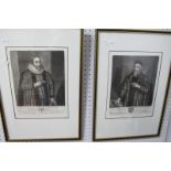 Pembroke College Figurehead Prints, to include Thomas Tesdale, Richard Wightwick by H. Parker,