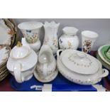 Aynsley 'Cottage Garden' and Coalport 'Hong Kong' Vases, Doulton 'Salisbury' Teapot (2nd