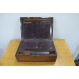 XIX Century Rosewood Brass Bound Writing Box, with a fitted interior.