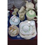 Crown Devon 1930's Coffee Set, of fourteen pieces, Shelley, Roslyn and other ceramics:- One Tray