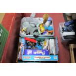 Thomas The Tank Engine Game, soft toys, figures, Cinderella horse, Transformers, etc:- Two Boxes