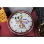 Advertising; Esso 'Put a Tiger in Your Tank', Wall Clock, 30.5cm diameter.