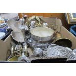 A1 Plate and Hoka Dishes, Apex jam globe, brass ships style bell, kettle, model stalks, other