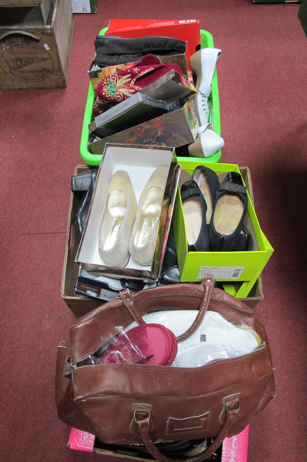 Ladies, Slippers, Shoes, Belts, etc:- Three Boxes