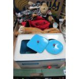 Hoover Ten Plate Spinner, Merrythought dog, Bearington and other doll.