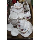 Royal Albert Sweet Romance Tea Ware, of nineteen pieces, Diane table china of twenty eight pieces,