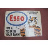 Esso 'Put a Tiger in Your Tank' Metal Wall Sign, 70cm wide.