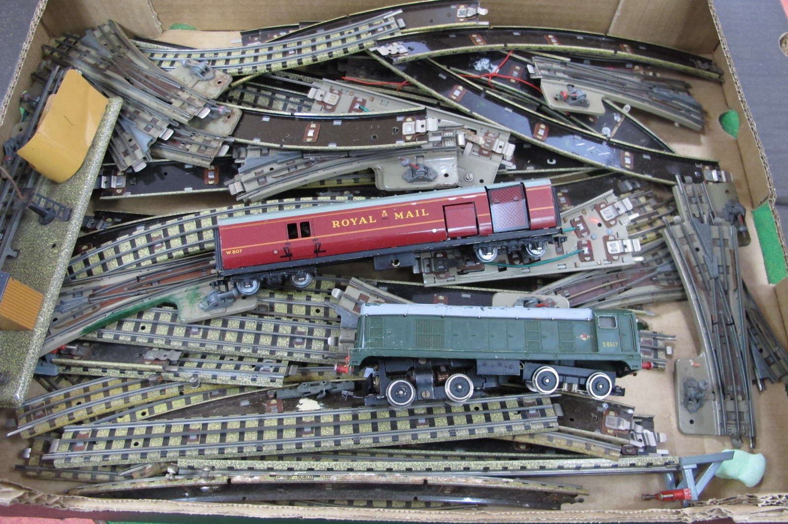 A Quantity of Hornby Dublo Three Rail Track, a Class 20 Hornby Dublo Locomotive, spares or repair