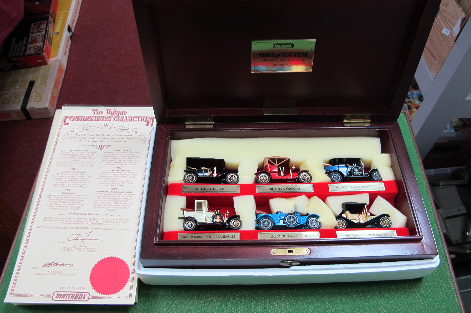 Matchbox Yesteryear Connoisseurs Collection, six models in wooden presentation case.