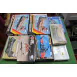 Eight 1:72nd Scale Plastic Model Helicopter Kits, by Matchbox, Airfix, Revell, including SGA