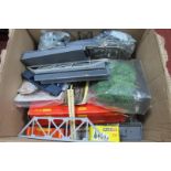 A Quantity of HO/OO Scale Model Railway Accessories and Spares, including scenery and lineside