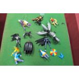 A Collection of Early 1990's Batman Themed Plastic Model Figures, to include Batman, Robin, The