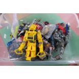 A Quantity of Transformers Style Plastic and Diecast Vehicles, Creatures, Spacecraft, all loose.