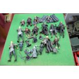 A Quantity of Lord of The Rings Plastic and White Metal Figures, including Legolas, Strider, all