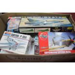 A Quantity of Plastic Model Aircraft Kits, by assorted manufacturers, kits are either missing parts,