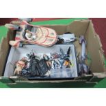 A Quantity of Circa 1990's Star Wars Plastic Model Figures and Space Vehicles, to include Land