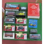 Sixteen 1:76th Scale Diecast Model Lineside Vehicles, by EFE, Lledo 'Trackside' Oxford and other