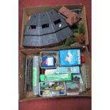 A Quantity 'HO' Scale Continental Model Railway, including lineside accessories, rolling stock,