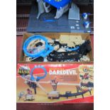 A Mask Daredevil Stunt Set, by Ideal, including three stunt cars, boxed; together with a plastic