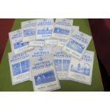 Sheffield Wednesday 1951-2 Programmes, v. Southampton/Birmingham, Everton/Nottingham Forest -