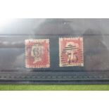 Queen Victoria SG24 1d Red (2). Perf 14 wmk small crown