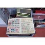 A Box Containing Sixteen Stamp Albums, UK, Commonwealth, World.