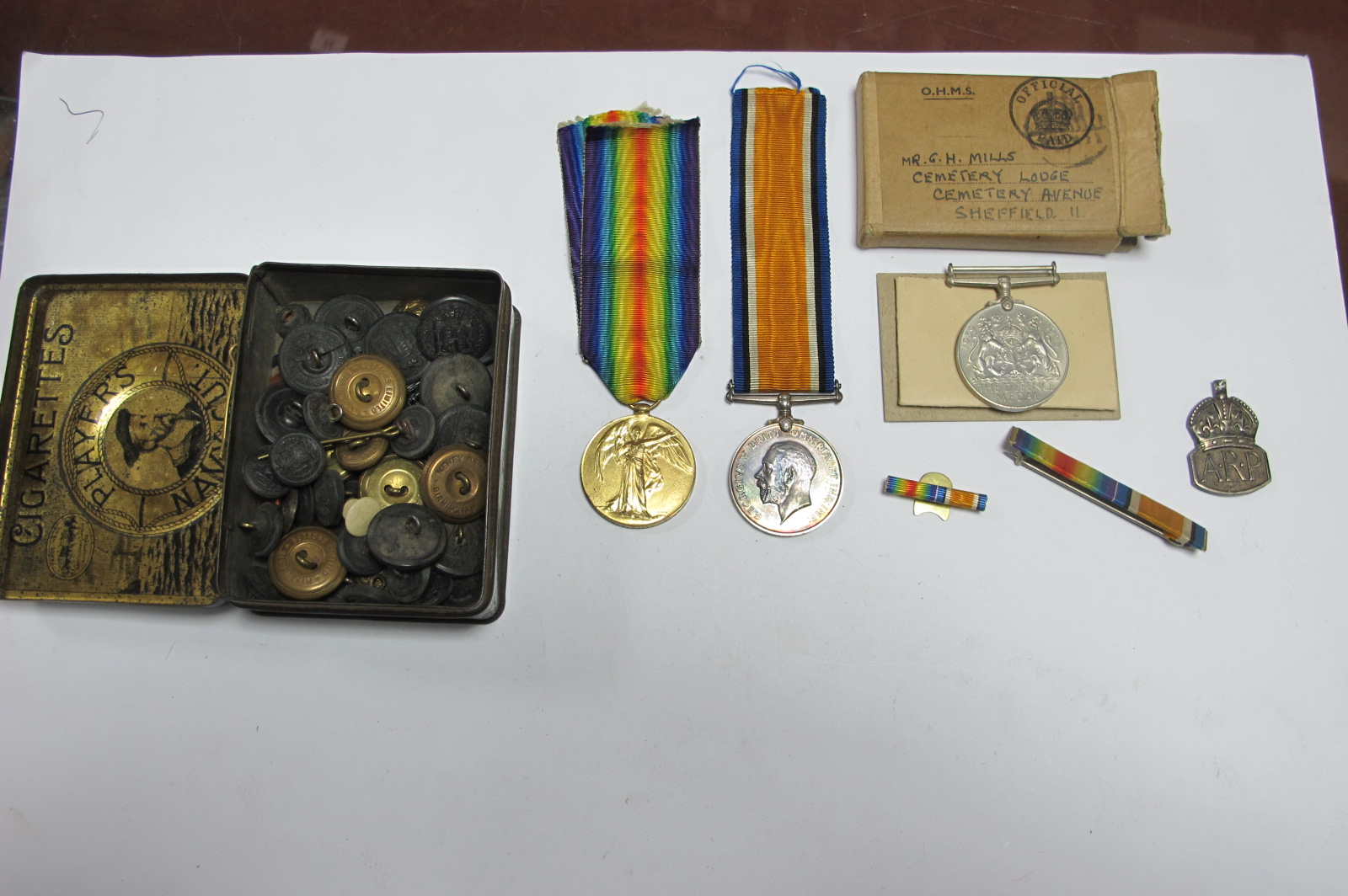 A WWI and WWII Group of Three Medals, comprising War Medal and Victory Medal to 41324 Pte G.H.Mills,