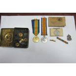A WWI and WWII Group of Three Medals, comprising War Medal and Victory Medal to 41324 Pte G.H.Mills,
