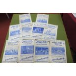 Sheffield Wednesday 1950-51 Programmes, v. Aston Villa, Blackpool, Bolton, Chelsea/Manchester United