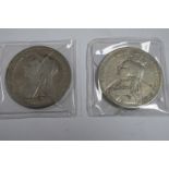 Two Queen Victoria Silver Crowns, 1889 (JH), 1897 (VH).