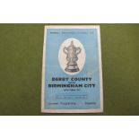 1946 F.A Cup Semi-Final Programme, at Hillsborough, Derby County v. Birmingham.