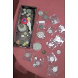 A Small Quantity of British and World Coinage, silver and base metal including 1934 Liberty