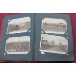 An Interesting Album of Early XX Century Postcards, to include over one hundred and eighty cards