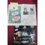 Tottenham Hotspur 1950-1 Autographs - Ten Signatures, including - Duquemin, Ditchburn, Willis,