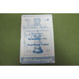 Birmingham City FA Cup Semi Final Programmes, at Hillsborough - 1956 v. Sunderland (back page