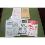 Sheffield Wednesday 1951-2 Away Programmes, at Barnsley, Doncaster, Leeds, Notts County,