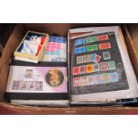 A Large Box of Stamps, from UK and around the World, Channel Islands noted, presented loose and in