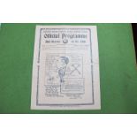 Tottenham Hotspur 1938-9 Programme v. West Ham United, dated October 29th 1938, four page issue.