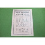 Tottenham Hotspur 1938-9 Programme v. Newcastle United, dated September 17th, 1938, four page