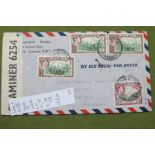 Jamaica Opened By Censor Cover With King George VI SG 128 and SG 139 (3), very good condition.