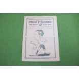 Tottenham Hotspur 1938-9 Programme v. Blackburn Rovers, dated February 25th 1939, four page issue.