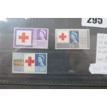 GB Queen Elizabeth II 1963 Red Cross, with phospher bands SG 642-644, unmounted mint.