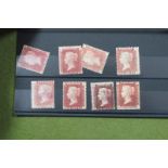 GB Queen Victoria Penny Red Plates SG 43 Mint Selection, plate 79, 102, 158, 176, 177, 191, 203,
