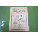 Tottenham Hotspur 1931-2 Programme v. Chesterfield, dated February 13th 1932, four page issue.
