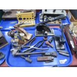 Desk Punches, stamps, seals, etc:- One Tray