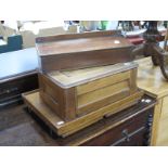 Oak Tray/lectern Mahogany Slope Top Box, 45.5cm wide, one other. (2)