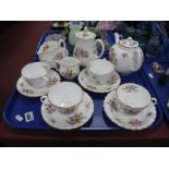 Royal Worcester 'Roanoke' Tea Ware, of thirteen pieces, including tea and coffee pots.