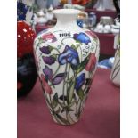 A Moorcroft Pottery Vase, painted in the 'Sweetness' design by Nicola Slaney, shape 72/9,