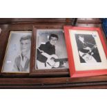 Autographs: Tommy Steele, Duane Eddy, Bobby Rydell, each signed on a black and white image,